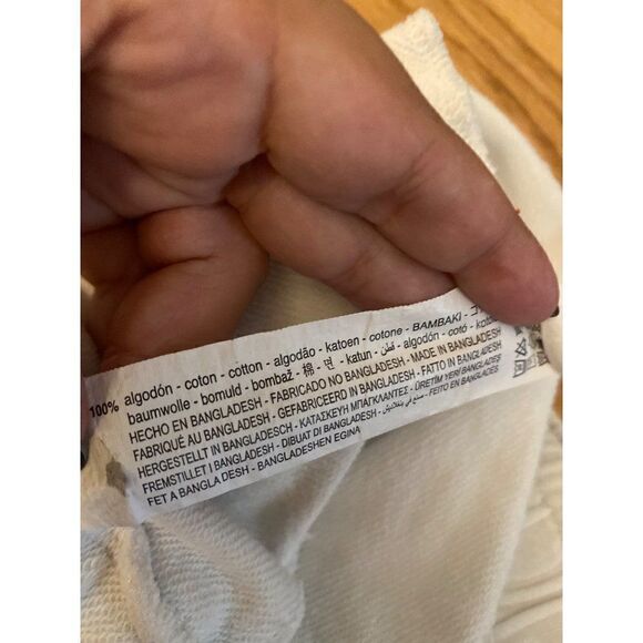 Zara, women's white elastic waist basic short cotton shorts size small - Picture 8 of 8